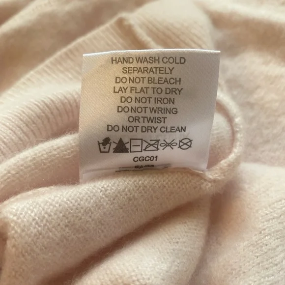 Quince 100% cashmere shrunken sweater, size XS, baby pink - Picture 7 of 7